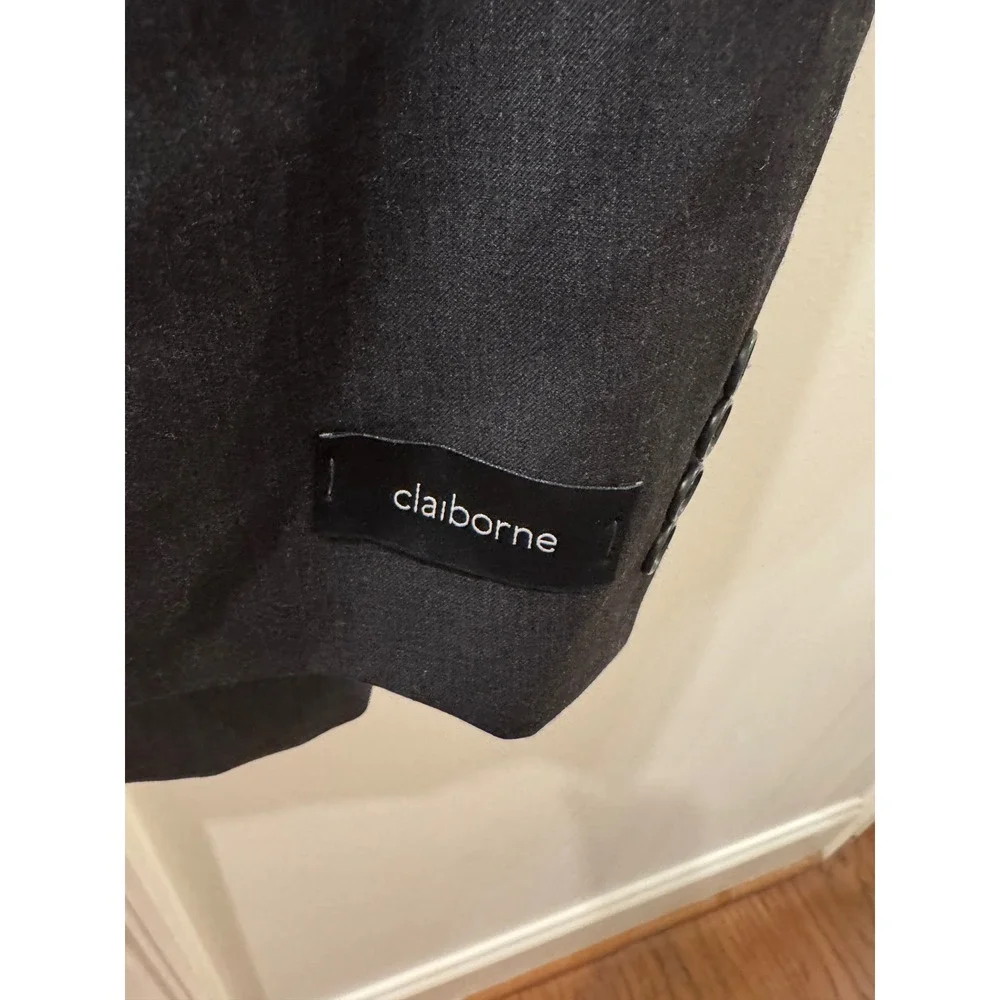 Claiborne Men's NWT Charcoal Gray Wool Blend‎ Suit Jacket Blazer 42L